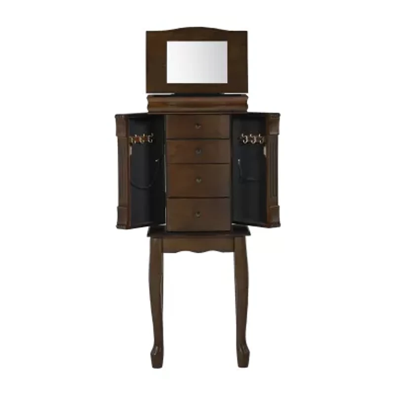 Powell Company Kelsey Walnut Jewelry Armoire