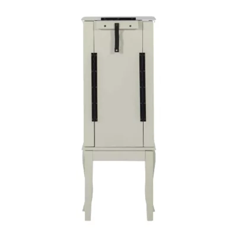 Powell Company Leanne White Jewelry Armoire