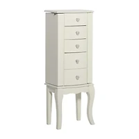Powell Company Leanne White Jewelry Armoire