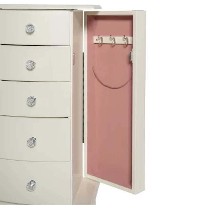 Powell Company Leanne White Jewelry Armoire