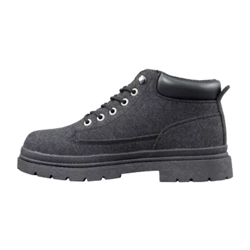 Lugz Mens Drifter Peacoat Block Heel Lace Up Boots