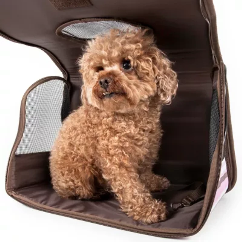 Pet Life ® Airline Approved Folding Zippered Sporty Cage Pet Carrier
