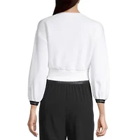 Sports Illustrated Womens Crew Neck 3/4 Sleeve Sweatshirt