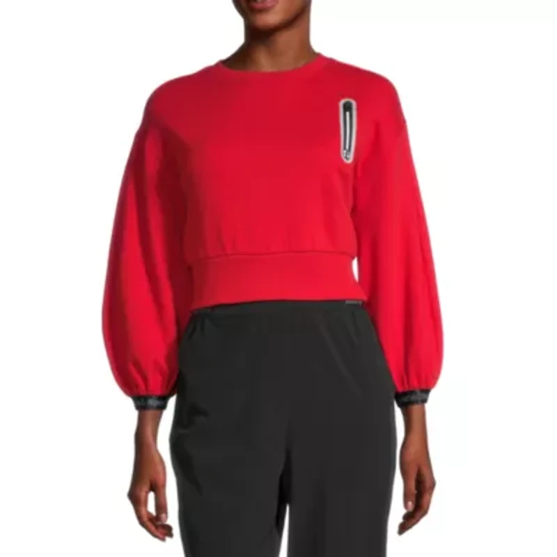 Sports Illustrated Womens Crew Neck 3/4 Sleeve Sweatshirt