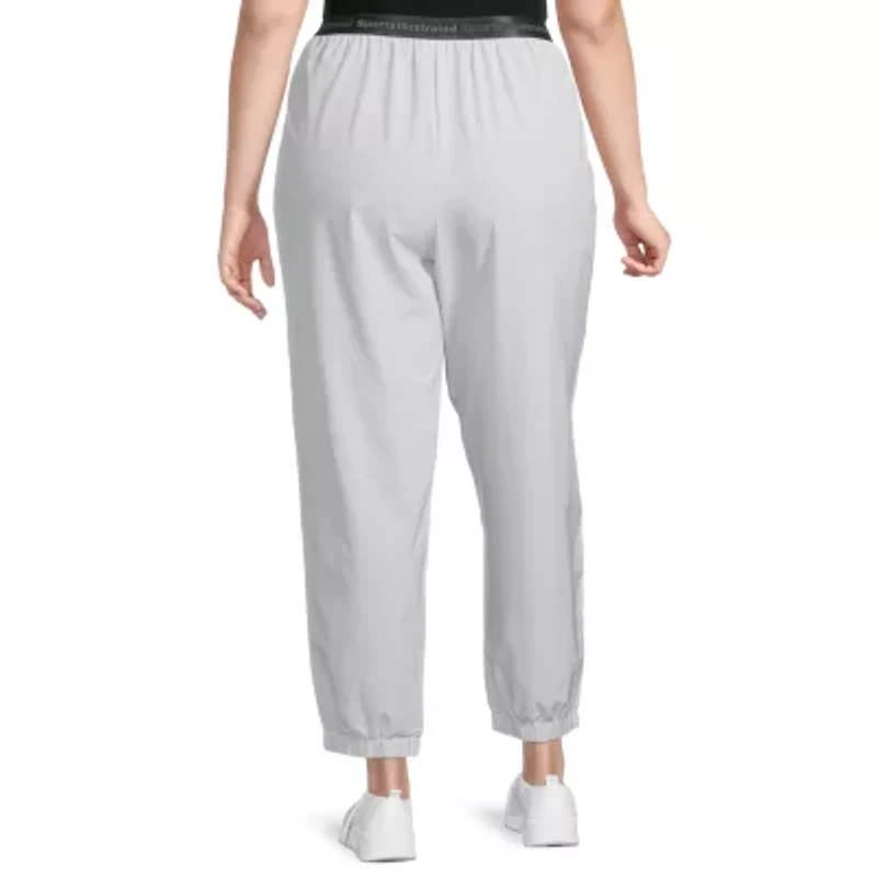 Sports Illustrated Womens Moisture Wicking Stretch Fabric Plus Active Jogger Pant