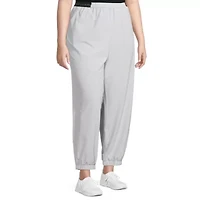 Sports Illustrated Womens Moisture Wicking Stretch Fabric Plus Active Jogger Pant