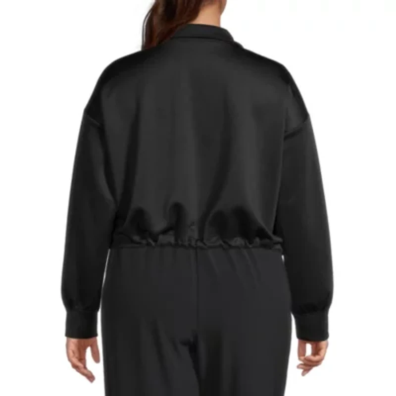 Sports Illustrated Womens Plus Long Sleeve Active Quarter-Zip Pullover