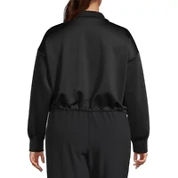 Sports Illustrated Womens Plus Long Sleeve Active Quarter-Zip Pullover