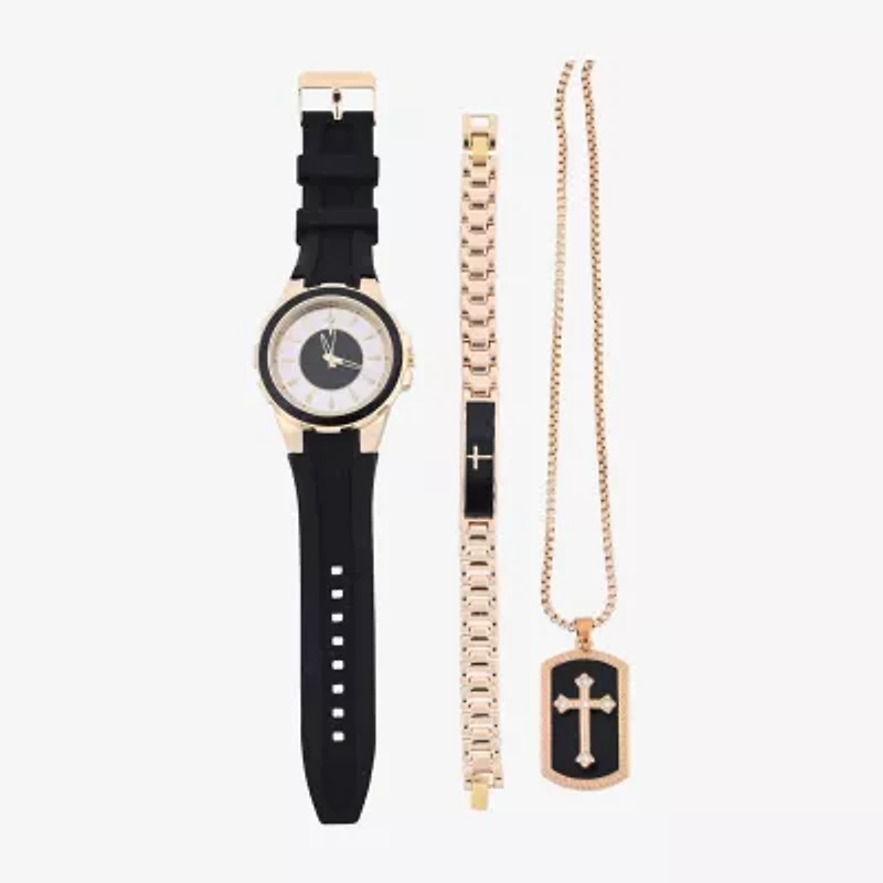 Mens Black 3-pc. Watch Boxed Set Mac8091jc