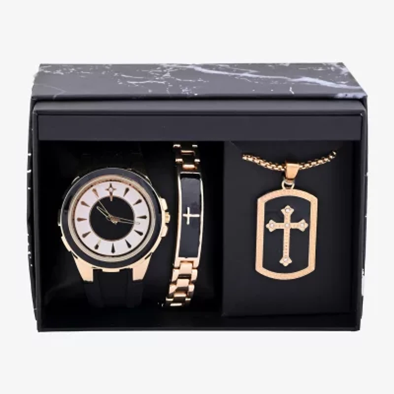 Mens Black 3-pc. Watch Boxed Set Mac8091jc