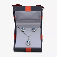 Gemstone Sterling Silver 2-Pc Pear Jewelry Set