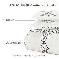Casual Comfort Premium Down Alternative Urban Stitch Patterned Comforter Set