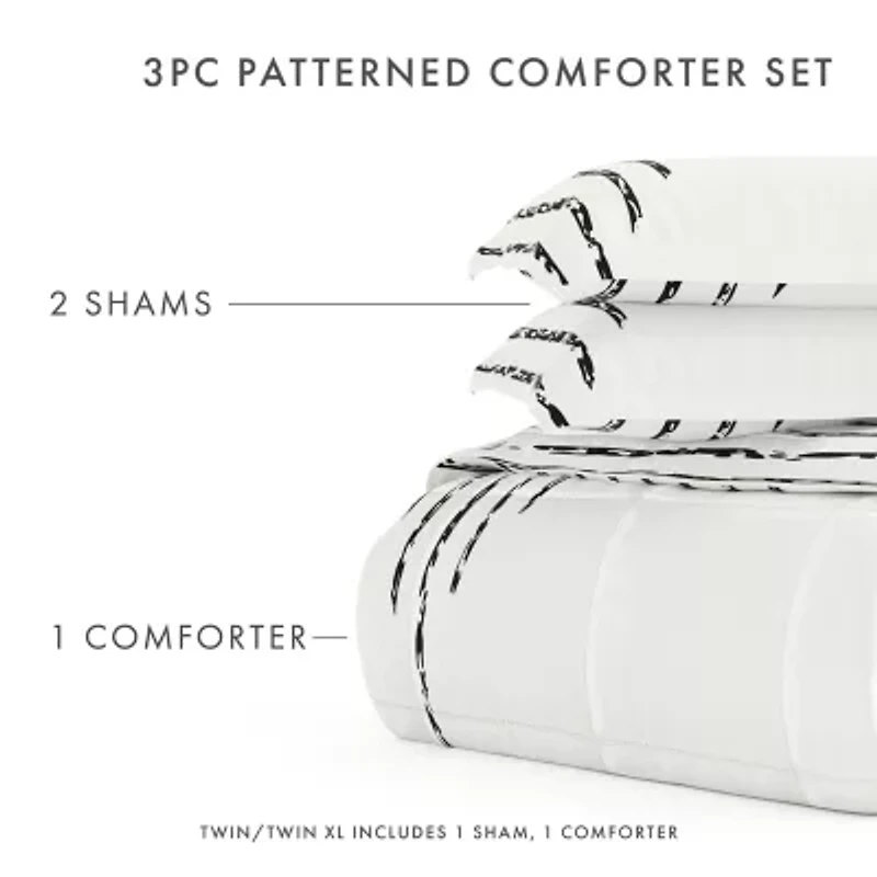 Casual Comfort Patterned Down-Alternative Comforter Sets