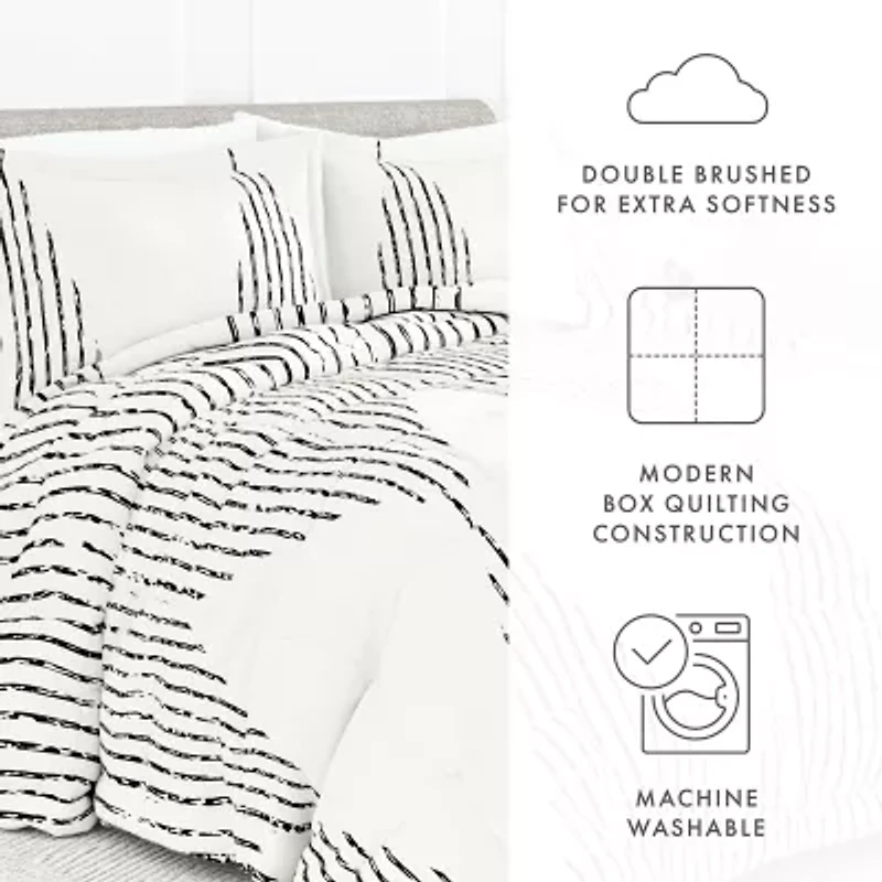 Casual Comfort Patterned Down-Alternative Comforter Sets