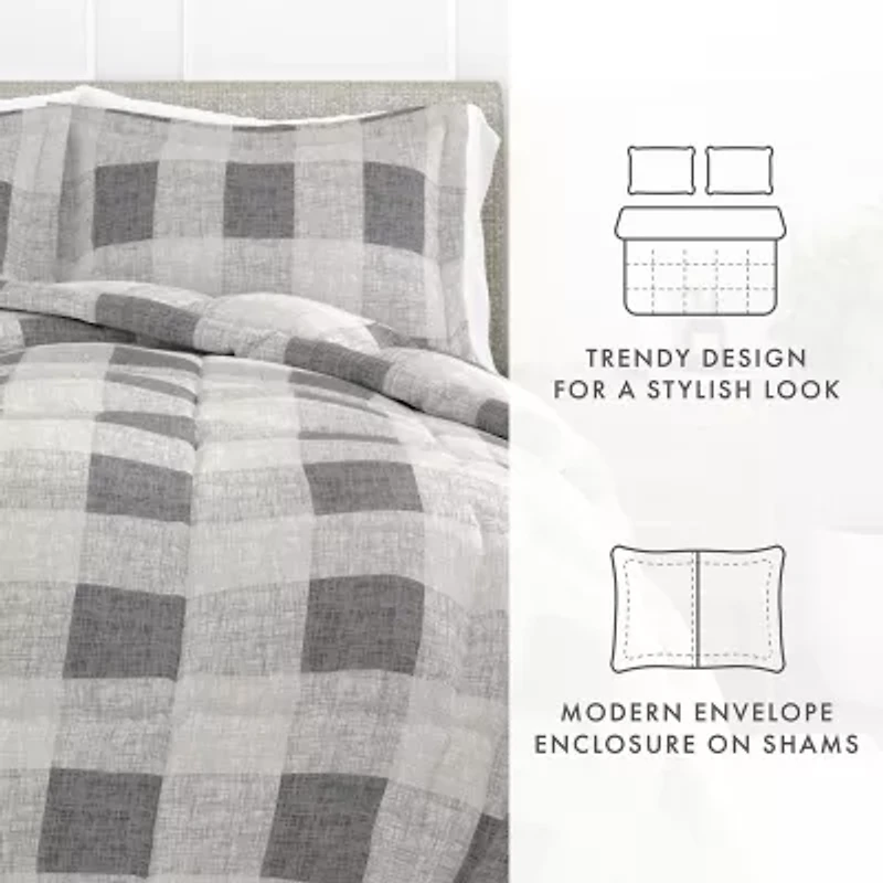 Casual Comfort Gingham Down-Alternative Comforter