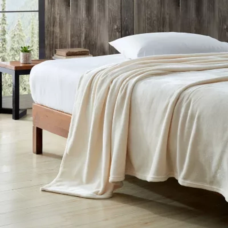 Eddie Bauer Solid Ultra Soft Plush Blanket