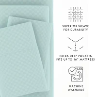 Casual Comfort™ Premium Ultra Soft Checkered Microfiber Wrinkle Free Sheet Set
