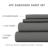 Casual Comfort™ Premium Ultra Soft Chevron Microfiber Wrinkle Free Sheet Set
