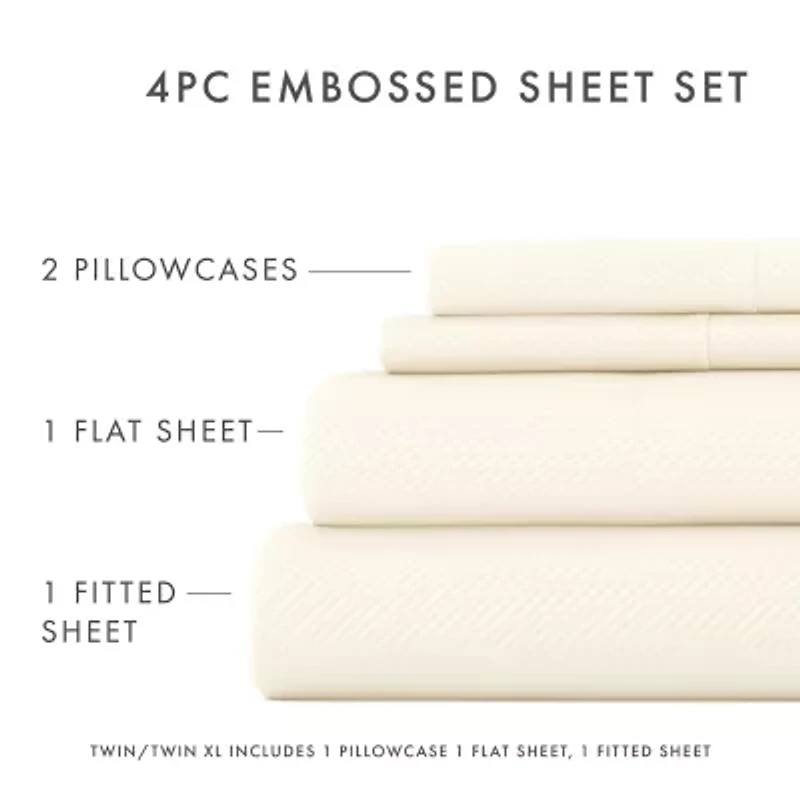 Casual Comfort™ Premium Ultra Soft Chevron Microfiber Wrinkle Free Sheet Set