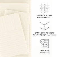 Casual Comfort™ Premium Ultra Soft Dobby Stripe Sheet Set