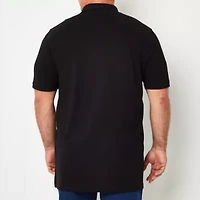 St. John's Bay Premium Stretch Big and Tall Mens Classic Fit Easy-on + Easy-off Adaptive Short Sleeve Polo Shirt