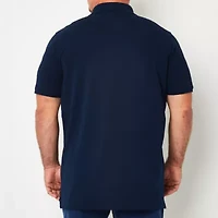 St. John's Bay Premium Stretch Big and Tall Mens Classic Fit Easy-on + Easy-off Adaptive Short Sleeve Polo Shirt
