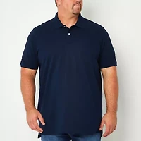 St. John's Bay Premium Stretch Big and Tall Mens Classic Fit Easy-on + Easy-off Adaptive Short Sleeve Polo Shirt