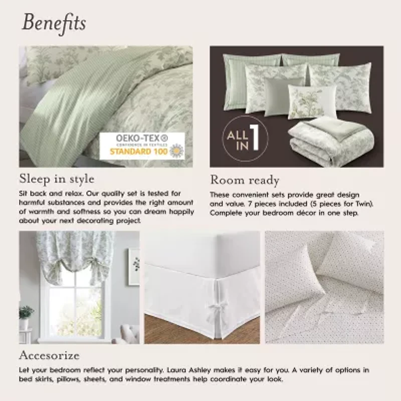 Laura Ashley Elise Midweight Comforter Set