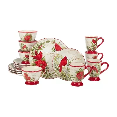 Certified International Winter's Medley 16-pc. Earthenware Dinnerware Set