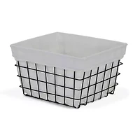 Cheungs Lined Rectangular Metal Basket