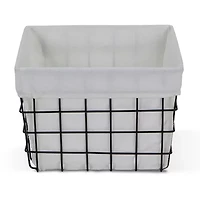 Cheungs Lined Rectangular Metal Basket