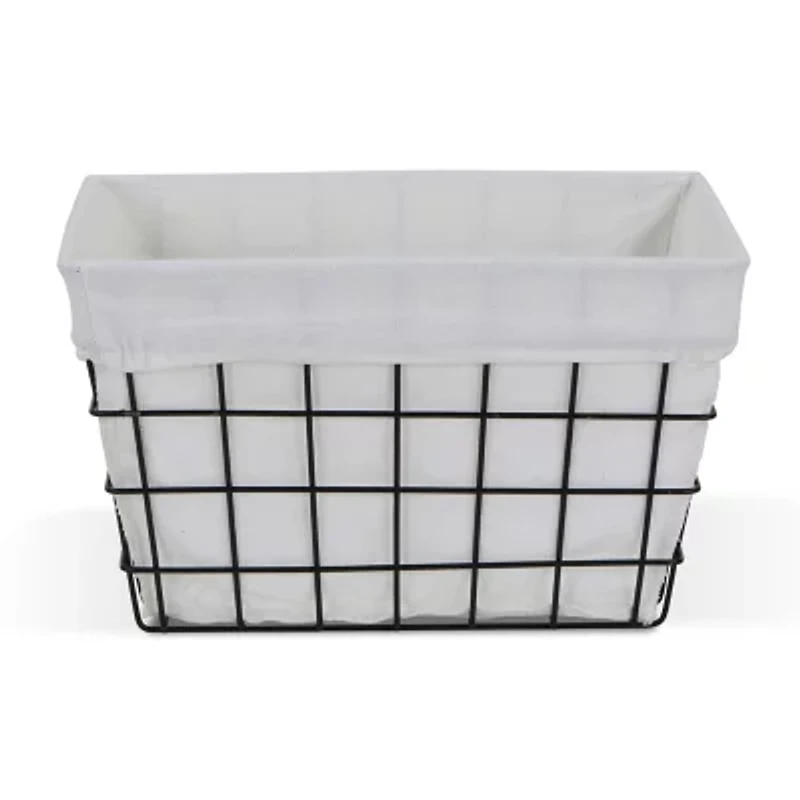 Cheungs Lined Rectangular Metal Basket