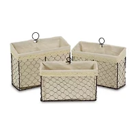 Cheungs Set Of 3 Lined Wire Organizer