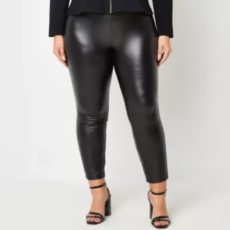 Bold Elements Womens High Rise Knit 27" Plus Full Length Leggings