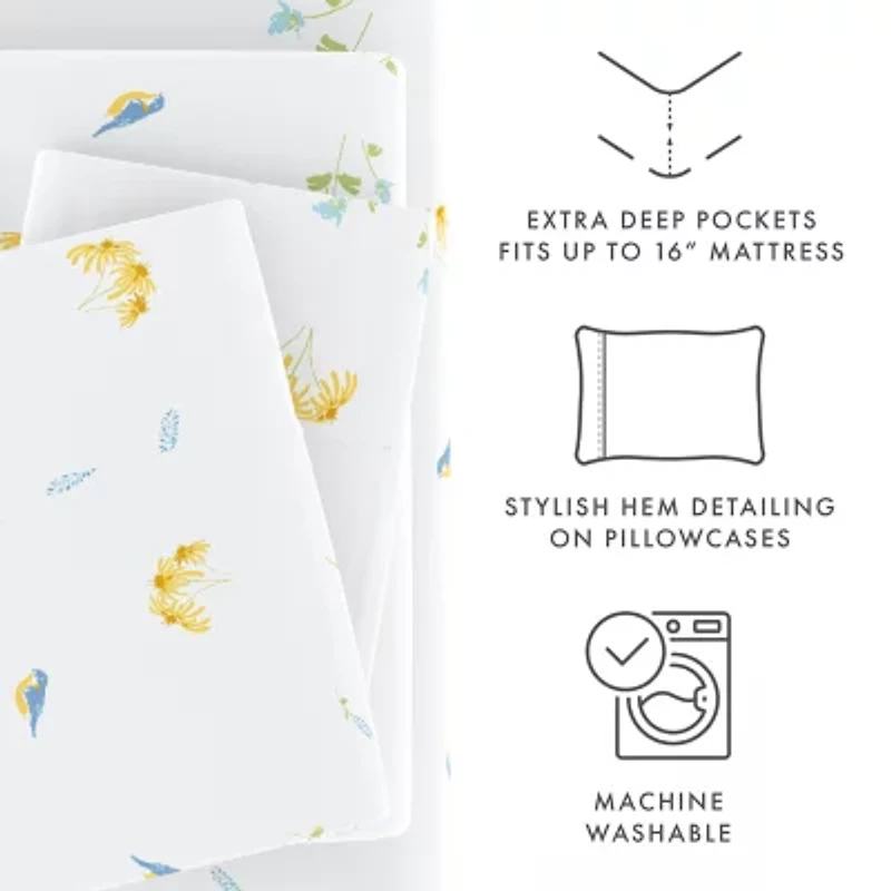 Casual Comfort™ Premium Ultra Soft Microfiber Floral Sheet Sets