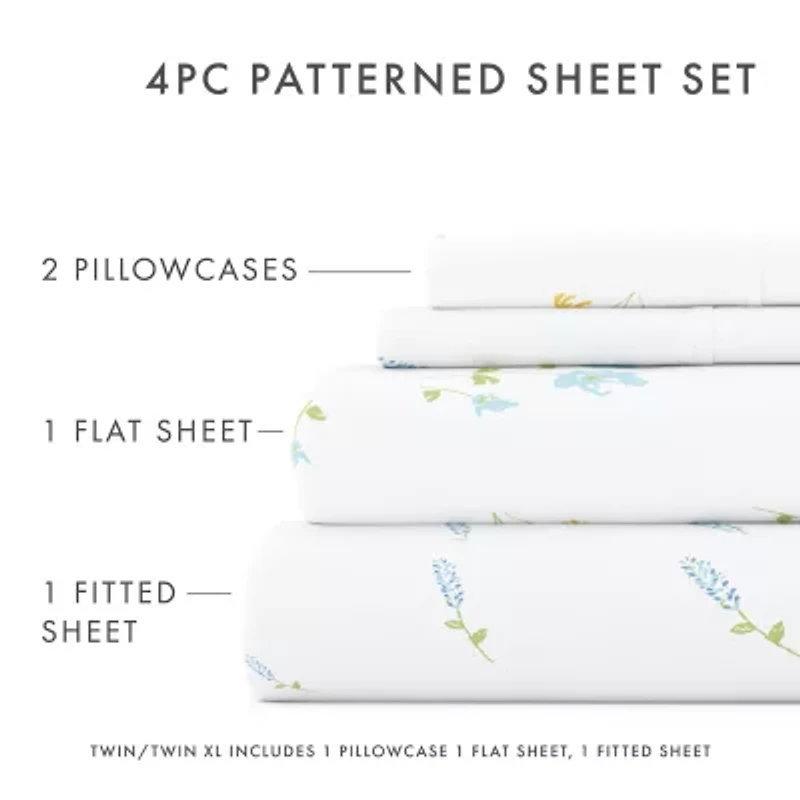 Casual Comfort™ Premium Ultra Soft Microfiber Floral Sheet Sets