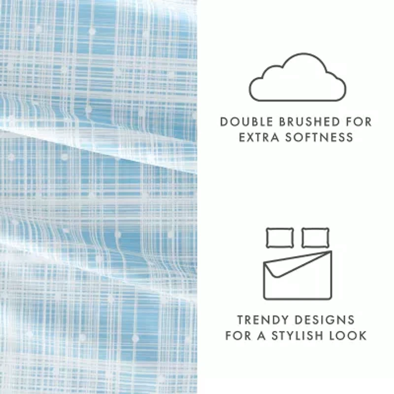 Casual Comfort™ Premium Ultra Soft Polka Dot Pattern Microfiber Wrinkle Free Sheet Set