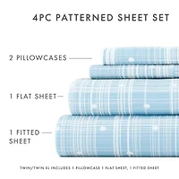 Casual Comfort™ Premium Ultra Soft Polka Dot Pattern Microfiber Wrinkle Free Sheet Set