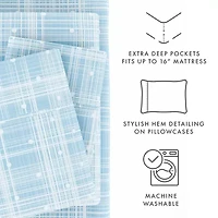 Casual Comfort™ Premium Ultra Soft Polka Dot Pattern Microfiber Wrinkle Free Sheet Set