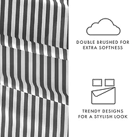 Casual Comfort™ Premium Ultra Soft Ribbon Pattern Microfiber Wrinkle Free Sheet Set