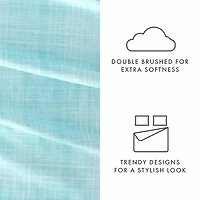Casual Comfort™ Premium Ultra Soft Thatch Pattern Microfiber Wrinkle Free Sheet Set