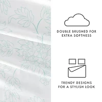 Casual Comfort™ Premium Ultra Soft Vine Pattern Microfiber Wrinkle Free Sheet Set