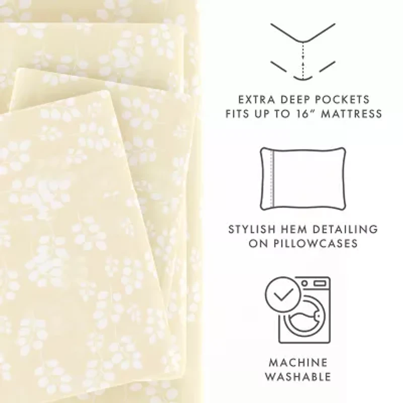 Casual Comfort™ Premium Ultra Soft Wheat Pattern Microfiber Wrinkle Free Sheet Set