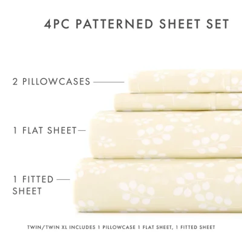 Casual Comfort™ Premium Ultra Soft Wheat Pattern Microfiber Wrinkle Free Sheet Set