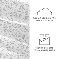 Casual Comfort Premium Ultra Burst of Vines Pattern 4 Piece Bed Sheet Set