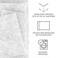 Casual Comfort™ Premium Ultra Soft Coarse Paisley Pattern Sheet Set
