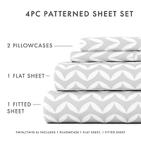 Casual Comfort™ Premium Ultra Soft Puffed Chevron Pattern Sheet Set