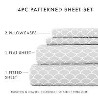 Casual Comfort™ Premium Ultra Soft Scallops Pattern Sheet Set