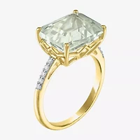 Diamond Addiction Womens 1/10 CT. T.W. Genuine Purple Amethyst 10K Gold Cocktail Ring