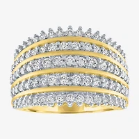 (G-H / Si2-I1) Womens 1 CT. T.W. Lab Grown White Diamond 10K Gold Band